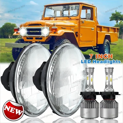 Farol branco Hi-Lo COB redondo 7 polegadas para Toyota Pickup 1979-1981 - Imagem 1 de 4