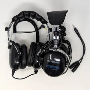 For Repair x2 Vintage RadioShack Racing Headphones with Splitter - Picture 1 of 14