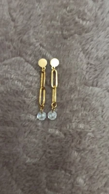 boucles d oreilles or 18 carats - Photo 1/4
