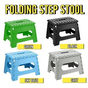 Folding Step Stool Portable Lightweight Durable Space Efficient Non-Slip Stool - Picture 1 of 18