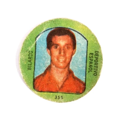 Tarjeta disco novato Figuritas Deportito Carlos Bilardo 1963 fútbol argentino #355 Foto 1 de 4