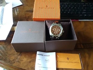 NEW  Christian Van Sant RIVERA CHRONO BROWN Men's 3AF1A206 - Picture 1 of 9