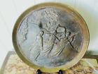 Fine Vintage Bronze and Brass Wall Hanging Plate Lady Archers, Korea