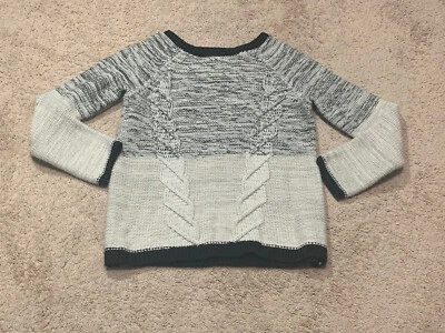 Maurices Womens Sweater Size Small Black Beige Sparkle Soft Knit Casual Top - Image 1 of 4
