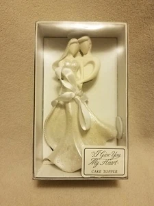 Enesco- "I Give You My Heart"- Bride/Groom, Cake Topper- In Box - Picture 1 of 4