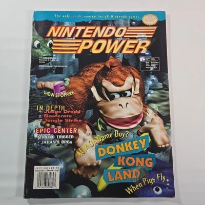 Nintendo Power Issue 74 July 1995 Donkey Kong Land Magazine - Image 1 of 4
