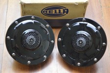 Vintage NOS HELLA BB31 6V 2-TONE HORNS, Porsche Bmw Mercedes Volkswagen Bug Oval