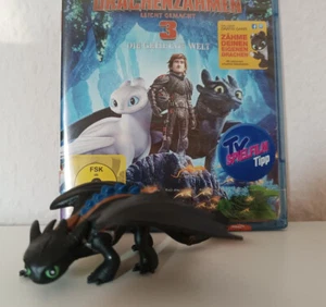 DRACHENZÄHMEN LEICHT GEMACHT 3-"DIE GEHEIME WELT" BLU-RAY NEU + Ohnezahn Figur - Bild 1 von 7