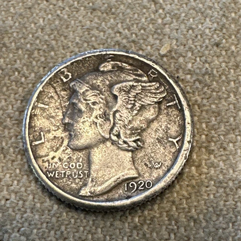 1920 S Mercury Dime Cover