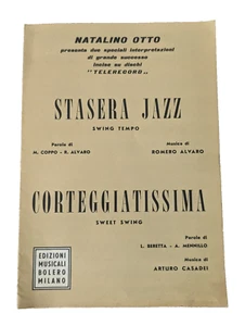 Spartito musicale NATALINO OTTO STASERA JAZZ - CORTEGGIATISSIMA Ed. Bolero - Imagen 1 de 3