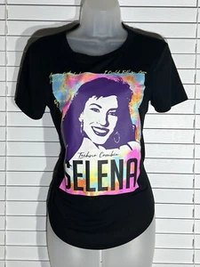 Offizielles schwarzes Damen-T-Shirt Selena Merchandise Techno Cumbia Größe Medium - Bild 1 von 4
