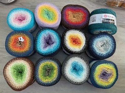 YarnArt Flowers Moonlight Knitting / Crochet 4 ply yarn with cotton. 260g balls. - Image 1 of 4