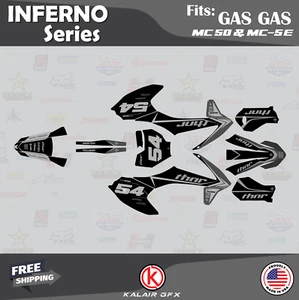 Graphics Kit for GASGAS MC50 MC-E5 MC-E3 (2021-2023) Inferno - SMOKE - Picture 1 of 6