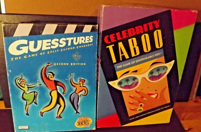 Guesstures Segunda Edición + Celebrity Taboo Lote de 2 Juegos de Mesa ¡Ambos Excelentes! Foto 1 de 4