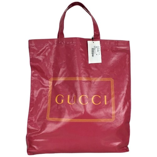 Borsa donna Gucci tote bag firmata Gucci stampa logo colore rosa taglia M