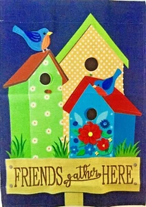 Neu Indoor Outdoor 12,5 x 18 Garten Flagge Freunde versammeln sich - Bild 1 von 3