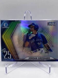 2022 Bowman Top 100 Jordan Groshans #BTP-25 Blue Jays - Picture 1 of 2