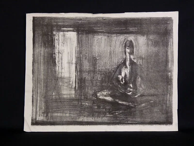 Barkev Djiboghlian (1928) Monotyp Maternität Beirut Baby Kind Geburt - Bild 1 von 4