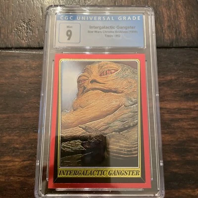 STAR WARS 1999 Chrome Archives Jabba the Hut Intergalactic Gangster  #62 CGC 9 - Image 1 of 2