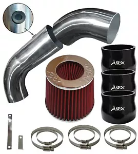 BLACK RED AirX Racing 2pc Air intake kit for 1996-1999 Chevrolet C1500 5.0L 5.7L - Foto 1 di 2