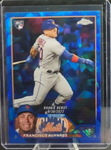 2023 Topps Chrome Sapphire Rookie Debut Francisco Alvarez RC - New York Mets - Picture 1 of 2