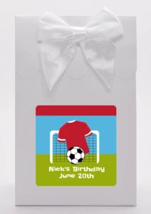 Soccer - Personalized Birthday Party Goodie Bags -Set of 12 - Picture 1 of 5