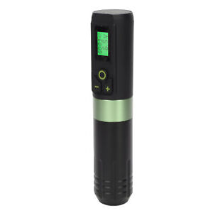 (Black Green)Wireless Tattoo Pen LED Display 2000mAh Liner Shader ROL