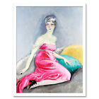 Van Dongen Eve Francis Pink Dress Painting Art Print Framed 12x16