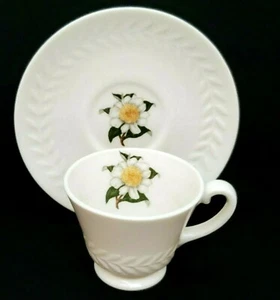 ANTIQUE THEODORE HAVILAND AMERICA SUNFLOWER PORCELAIN DEMITASSE CUP & SAUCER - Picture 1 of 12