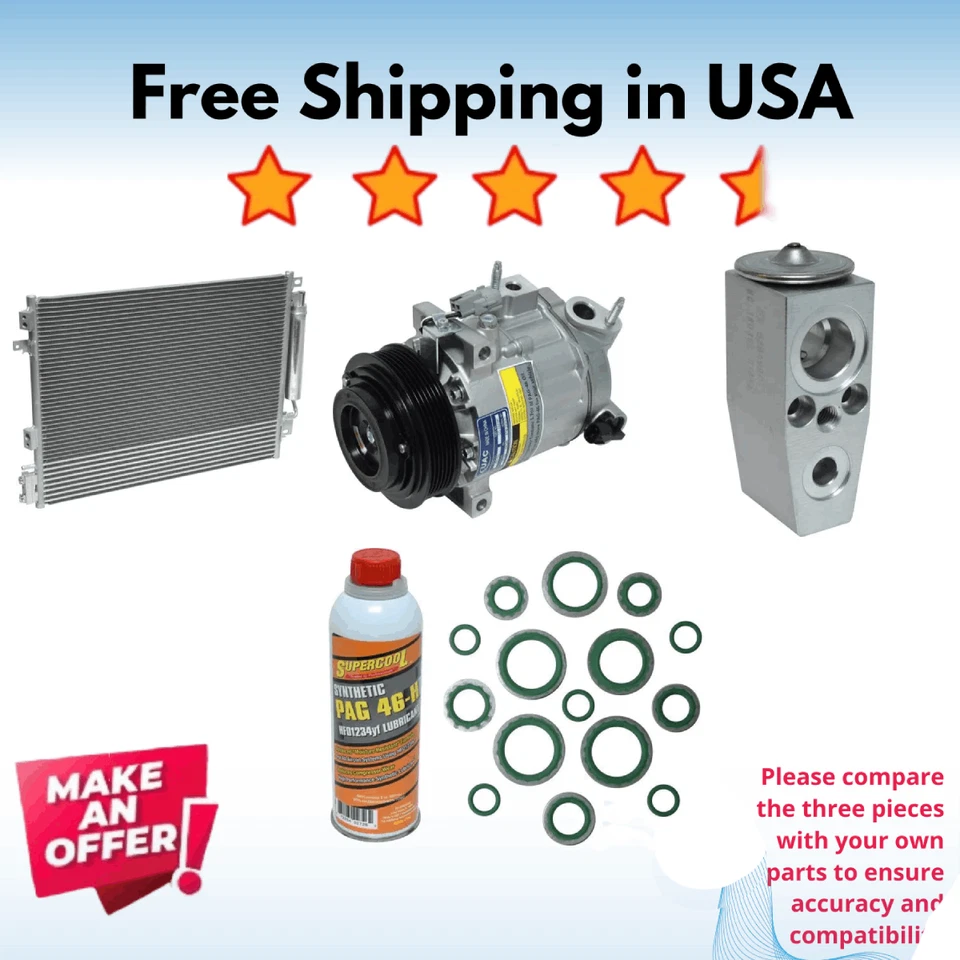 Compresor, condensador y válvula aire acondicionado apto para Chrysler 300 2014-2021 Foto 1 de 1