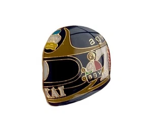 Vintage Barry Sheene AGV Helmet Pin Badge Oliver’s Mount, IOM TT Ace Cafe Ton Up - Picture 1 of 4