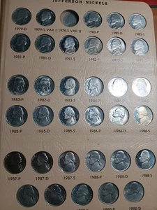 1938-2025 JEFFERSON NICKEL COLLECTION.(VF-BU COMPLETE WITH PROOFS. 2 BOOKS. - Picture 1 of 13