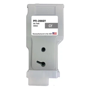 Compatible Ink Cartridge For Canon PFI-206 300ml Gray-USA - Picture 1 of 2