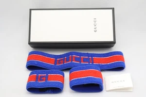 GUCCI Unisex Blue/Red Headband & Wristband Size M 232 9260 - Picture 1 of 9