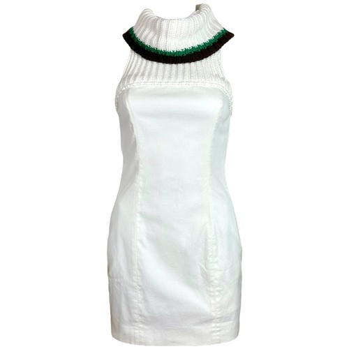 Mini abito Dsquared2 avorio senza maniche girocollo