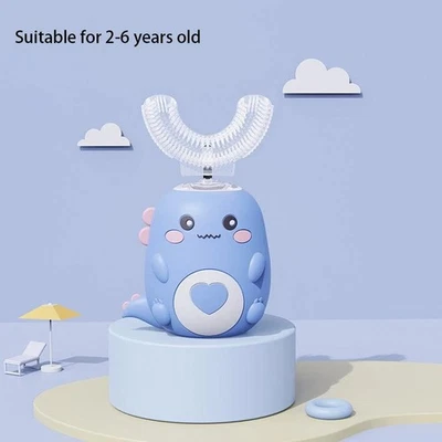 Children U-shaped Electric Toothbrush 360 Degrees Smart Cartoon Kids Silicone - Image 1 of 4