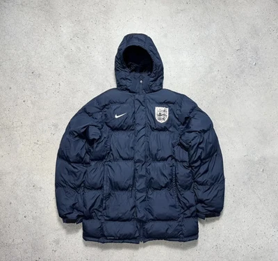 Nike England Team Vintage Soccer Down Puffer Jacket Parka - Image 1 of 4