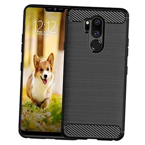 for LG G7 ThinQ Case,LG G7 Phone case,Slim Thin Soft Flexible TPU Brushed Black - Picture 1 of 8