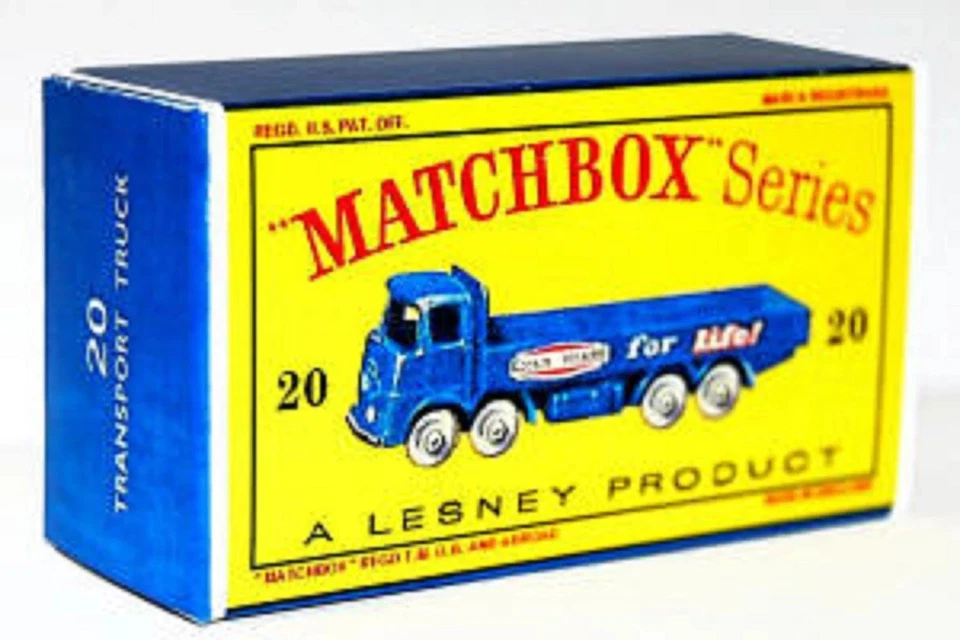 Matchbox Lesney No 20 TRANSPORT  TRUCK Empty Repro style D Box - Image 1 of 1
