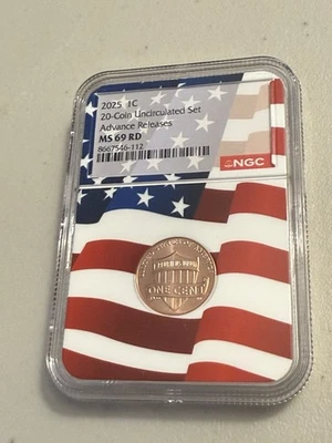 2025 Lincoln Cent - Philadelphia - NGC 69 Advance Release FLAGCORE - Image 1 of 4