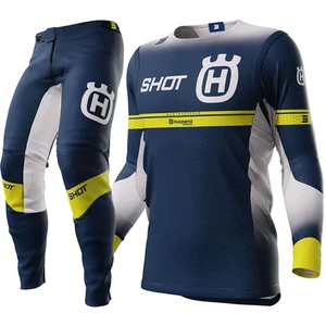 Set Completo MX Enduro Maglia+Pantaloni Motocross Uomo Moto Husqvarna 2025 - Foto 1 di 10