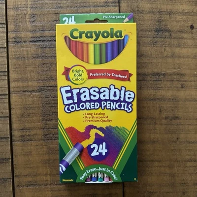 Lápices de colores borrables Crayola - Juego de 24 - Preafilados NUEVO Foto 1 de 2