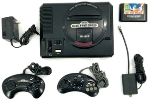SEGA Genesis 1601 16-Bit Video Game Console w/ 2 Controllers, Sonic The Hedgehog - Picture 1 of 10