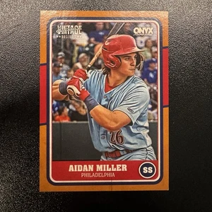 Aidan Miller Numbered /99 | 2025 Vintage Baseball | Onyx Authenticated - Bild 1 von 2