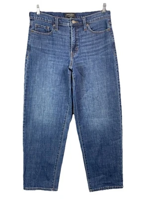 Jean Banana Republic para mujer 32 barril curvilíneo tiro alto lavado oscuro pierna ancha cónica Foto 1 de 4