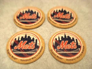 JUEGO/4 POSAVASOS PARA BEBIDAS MLB NY METS. Corcho 1/4" de espesor - Imagen 1 de 5