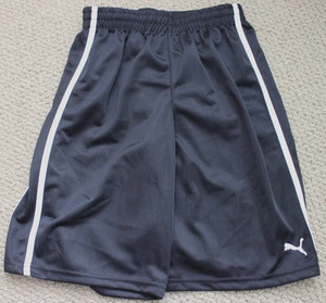 Puma Athletic Shorts S 8 Boy's Black Elastic Waist Drawstring $26 Small NWT - Picture 1 of 2