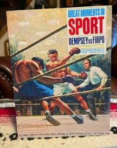 Dempsey VS Firpo Boxing Aurora Model Kit Reproduction Box Top Tabletop Standee - Picture 1 of 2