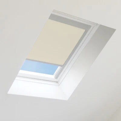 WARM CREAM SKYLIGHT BLACKOUT ROLLER ROOF BLIND FOR FAKRO WINDOWS  MADE IN UK - Image 1 of 4