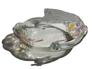 Vintage Christmas MIKASA Holiday Glass Basket with Handle - BELLS COLLECTION - Picture 1 of 4